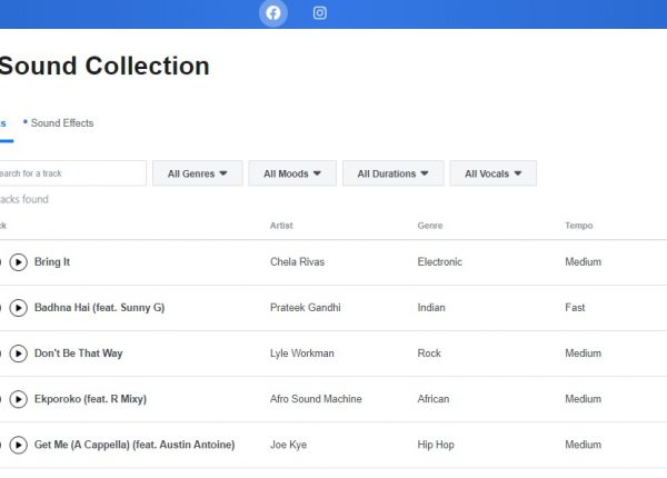חדש בפייסבוק: ספריית מוזיקה לשימוש בסרטוני וידאו